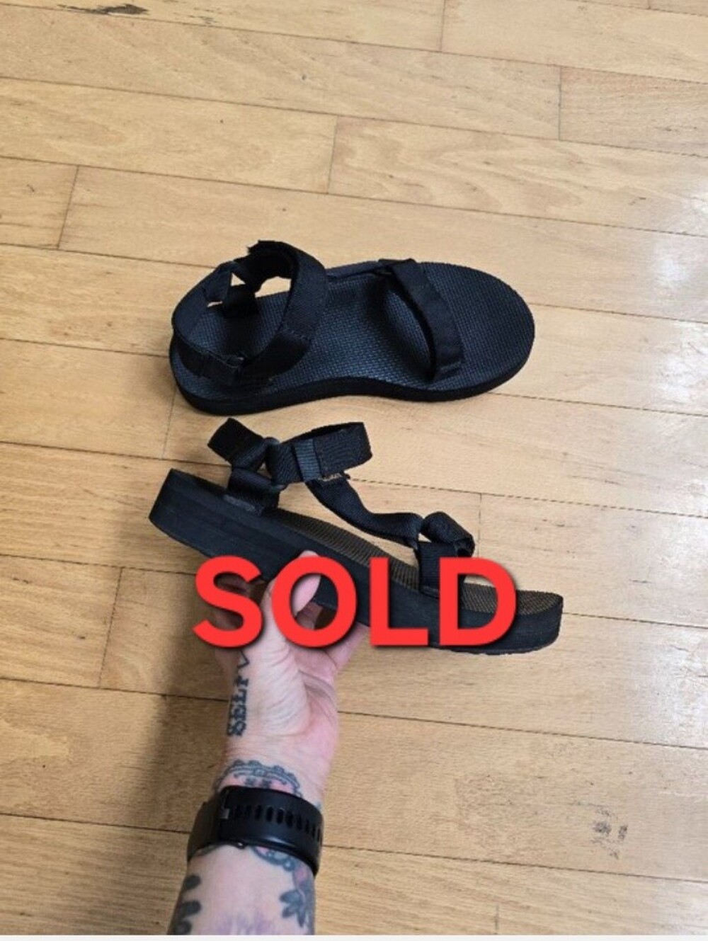 Teva | Original Universal black monochrome strappy sandals | WMS 7